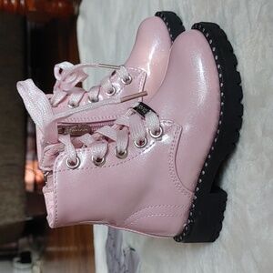 Tahari Toddler Blink Pink Sparkle Booties Size 5